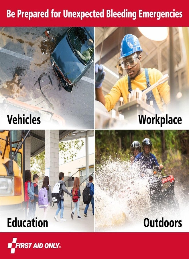 فرست أيد أونلي مجموعة الإسعافات الأولية الأساسية للسيطرة على النزيف لجروح الأطراف، 7 قطع، رقم 91512 - Image 4